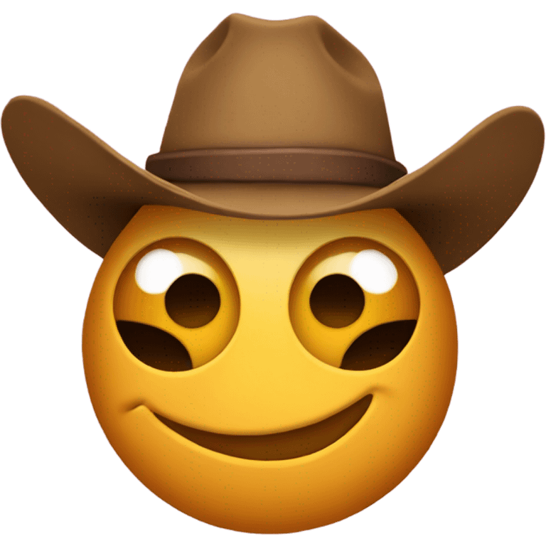 A caterpillar wearing a cowboy hat emoji