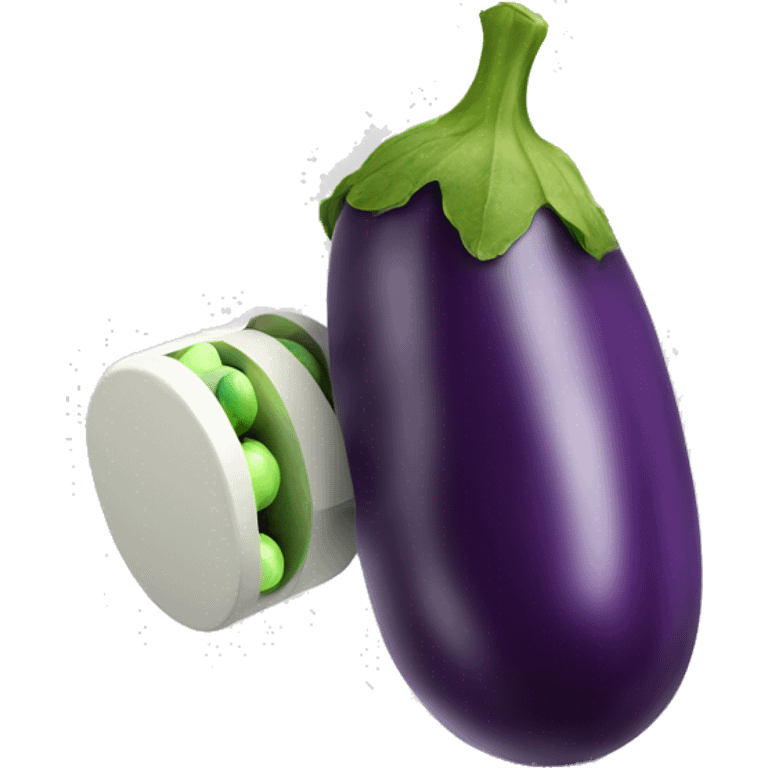 Plan b pill stopping an eggplant emoji