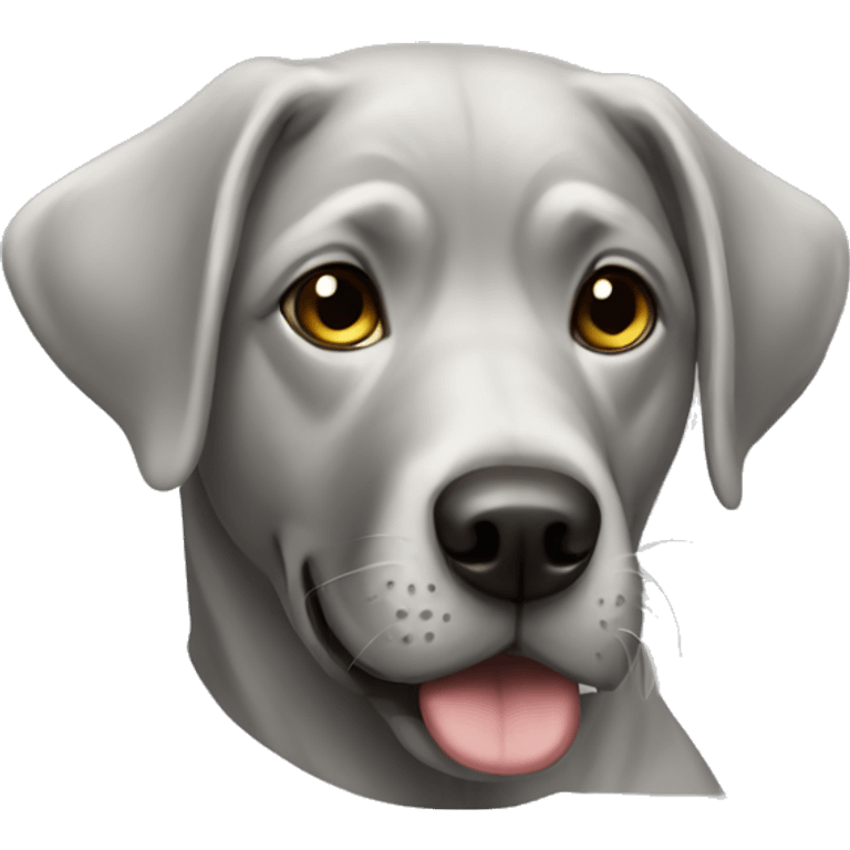 Silver lab dog emoji