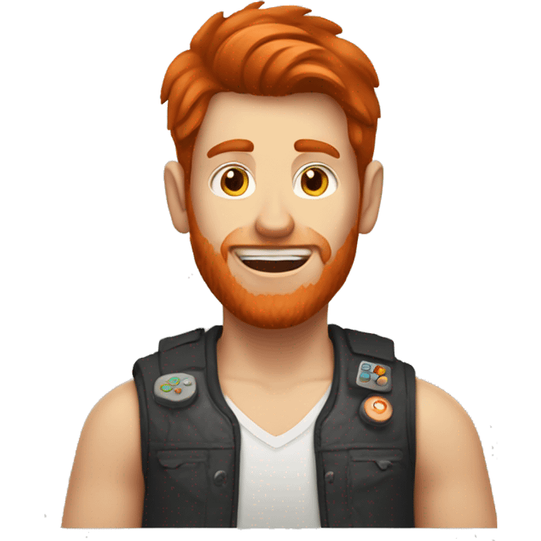 redhair guy playing video games emoji