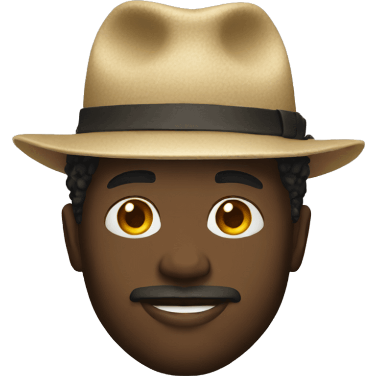 black man with cool hat emoji