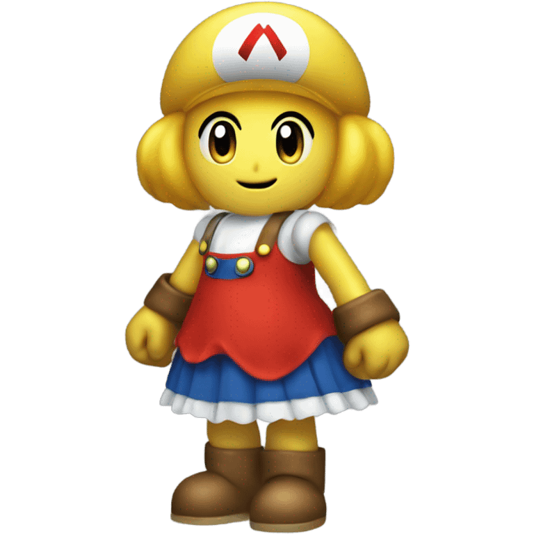 mario bros robot using a miniskirt  emoji