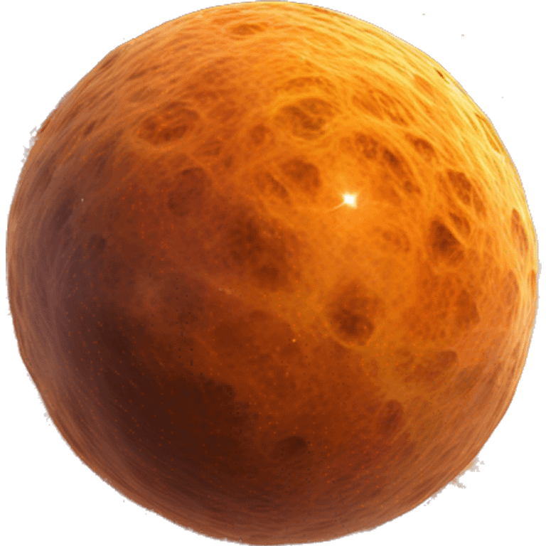 orange 3D highly detailed realistic nebula in cosmic outer space, depth of field, png cutout emoji