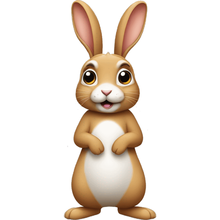 rabbit stands on two legs emoji