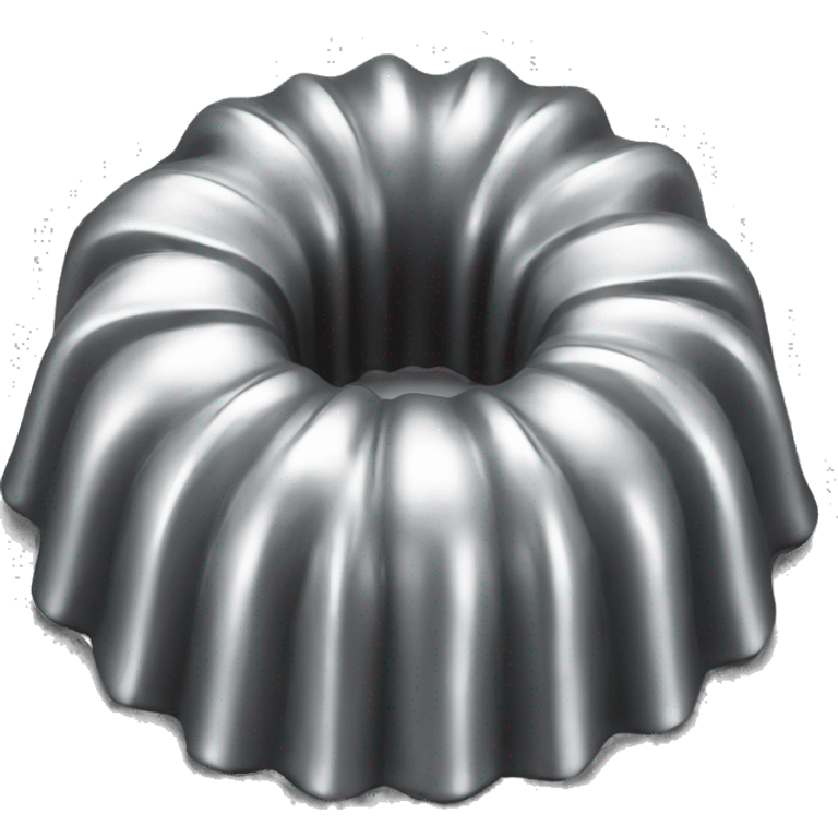 Realistic metallic bundt pan emoji