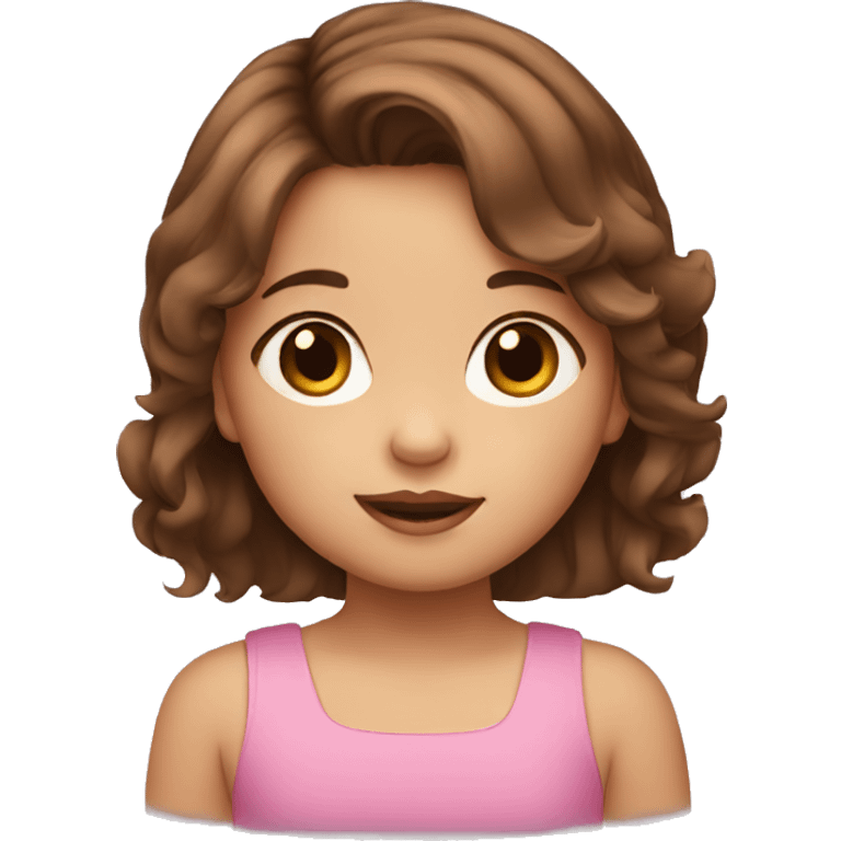 toddler girl with brown hair emoji