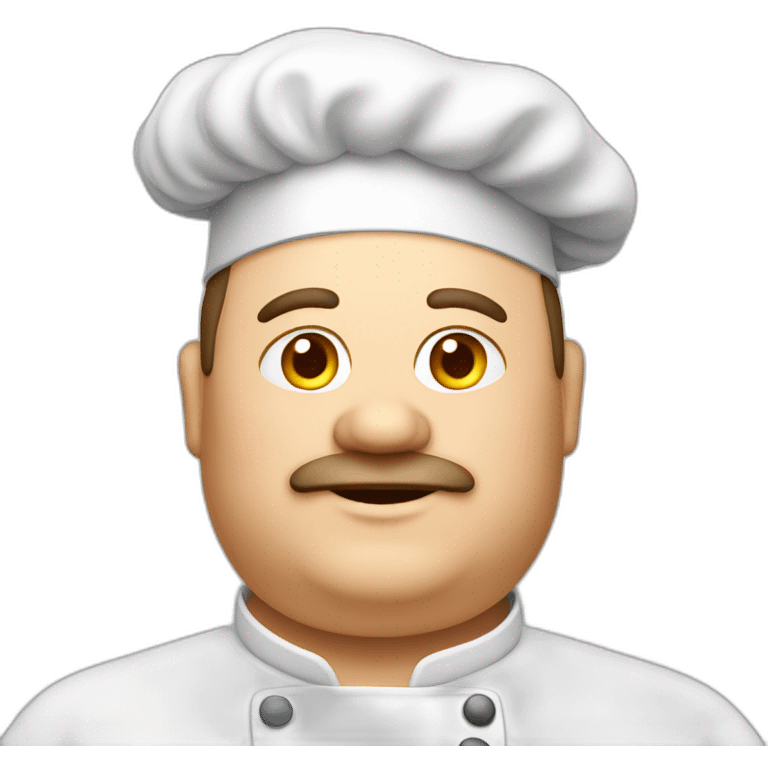  a fat European chef without a mustache emoji