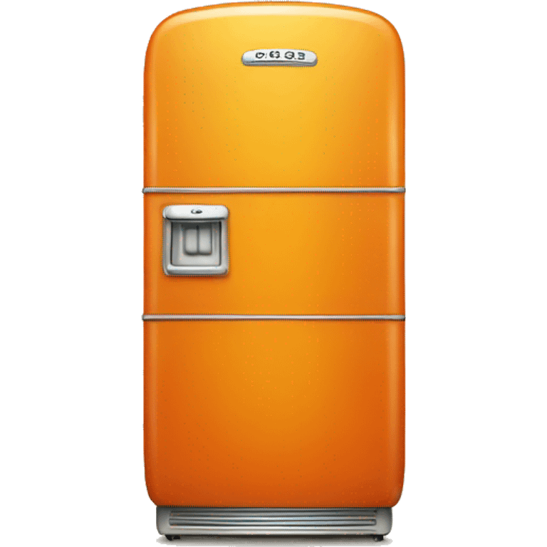 Realistic orange vintage fridge emoji