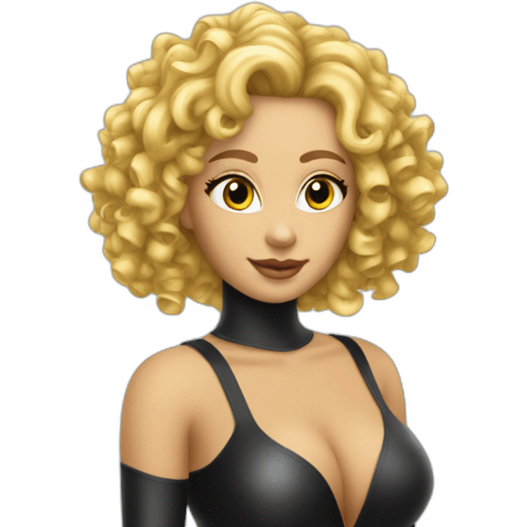 curly-blonde-latex-catsuit emoji