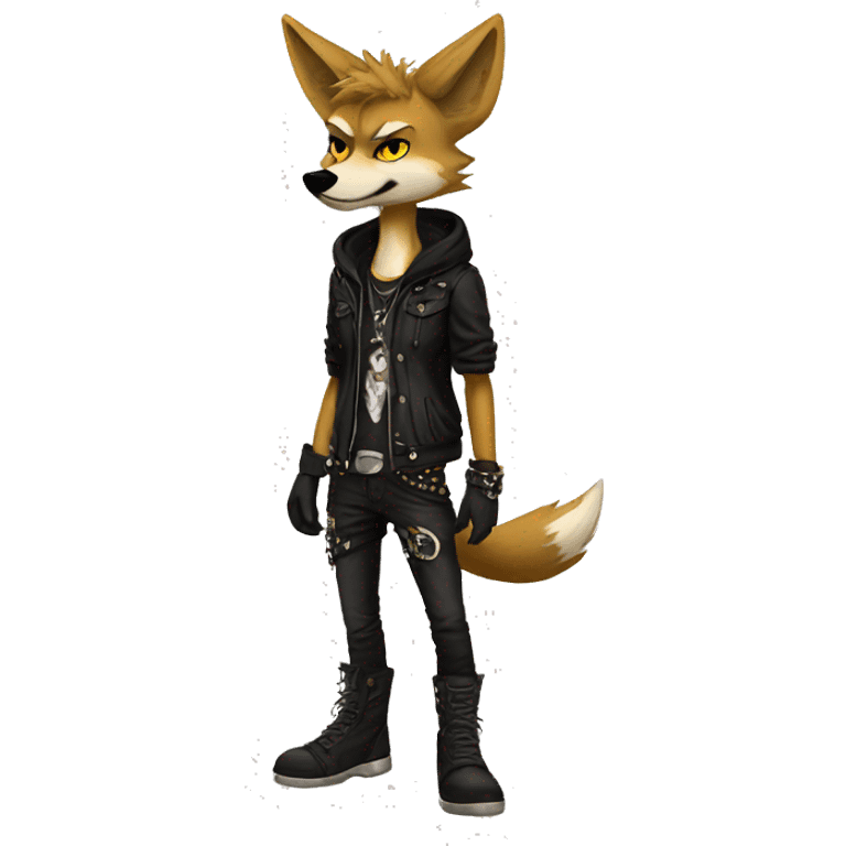 Anthro Punk Coyote Full body emoji