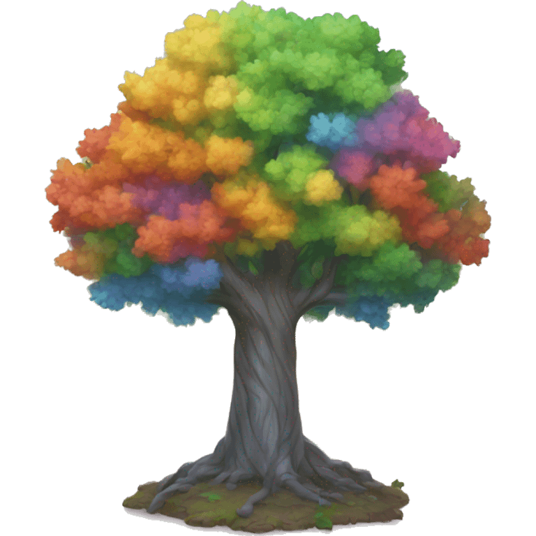 Rainbow tree emoji