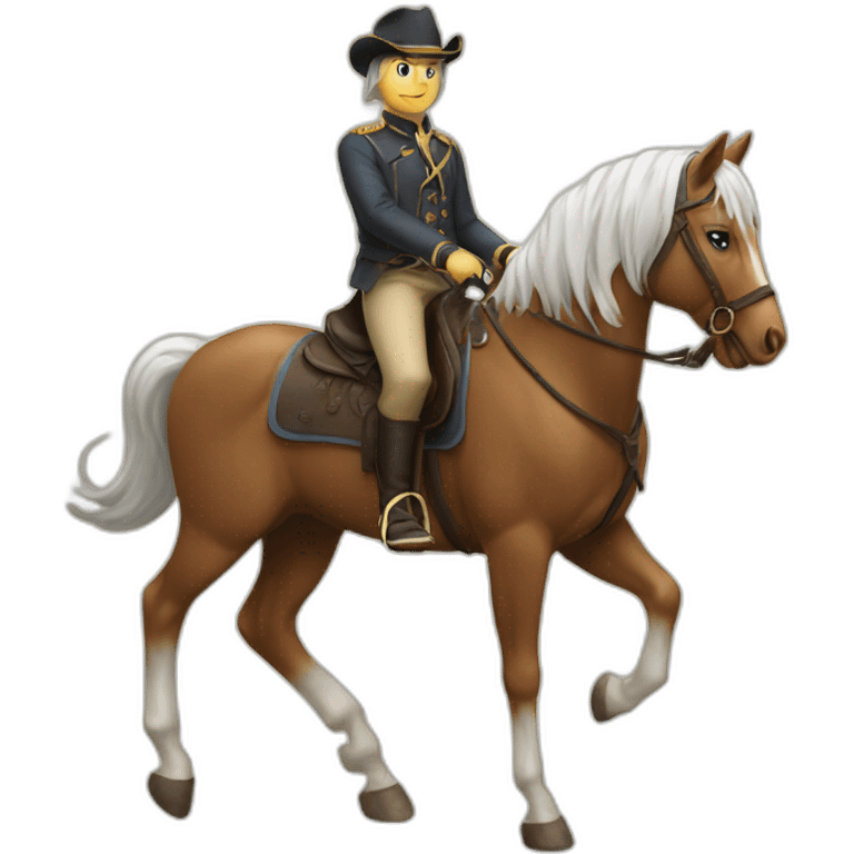 Chat sur cheval emoji