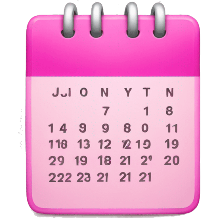 Pink calendar  emoji