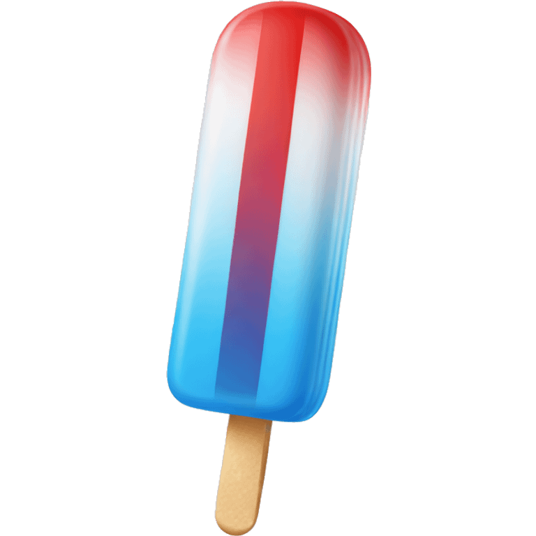 red white blue striped ice pop emoji