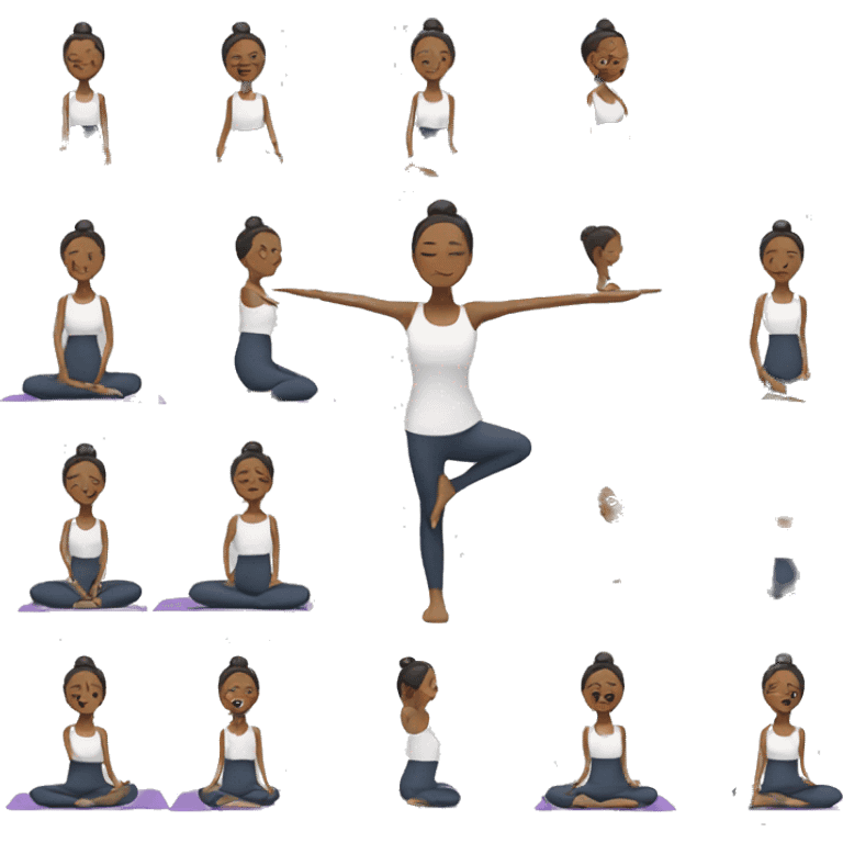 Woman doing yoga emoji