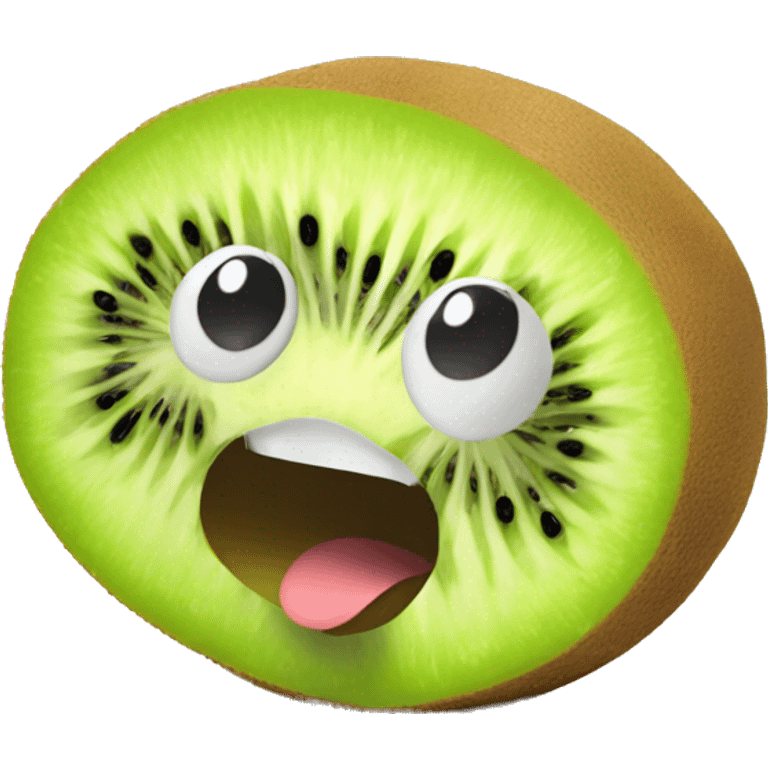 3D kiwi fruit  emoji