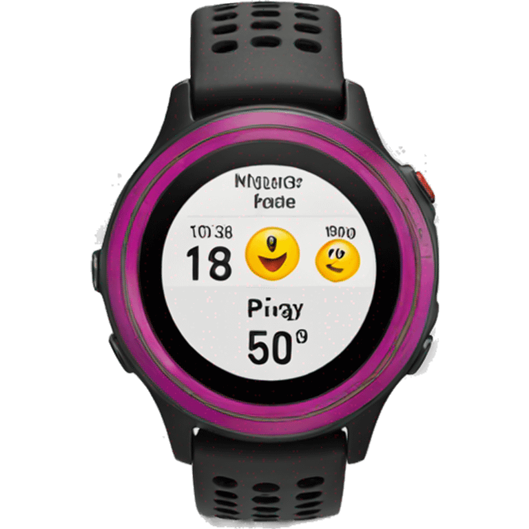 Garmin running watch  emoji