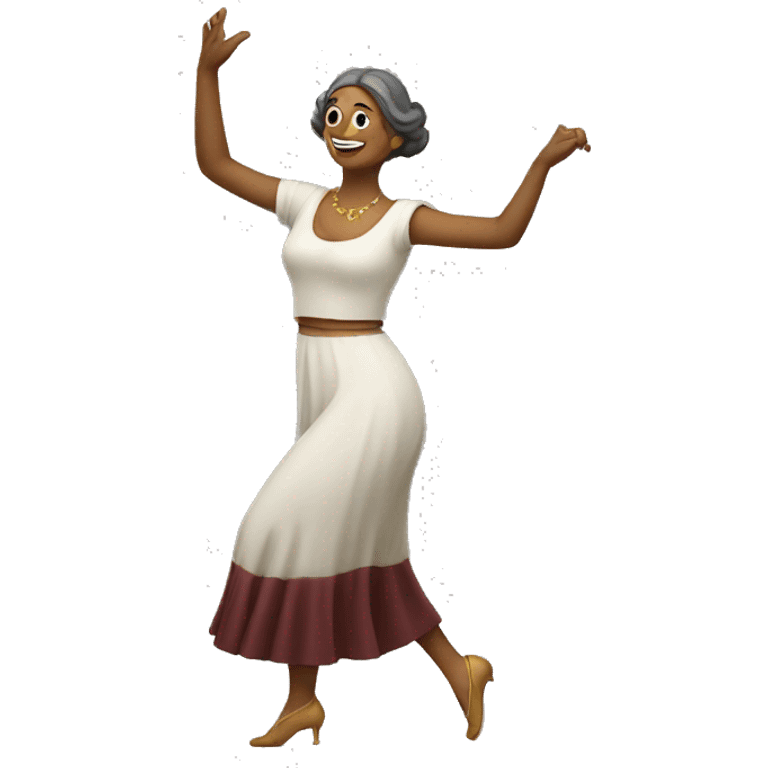 Italian woman dancing emoji