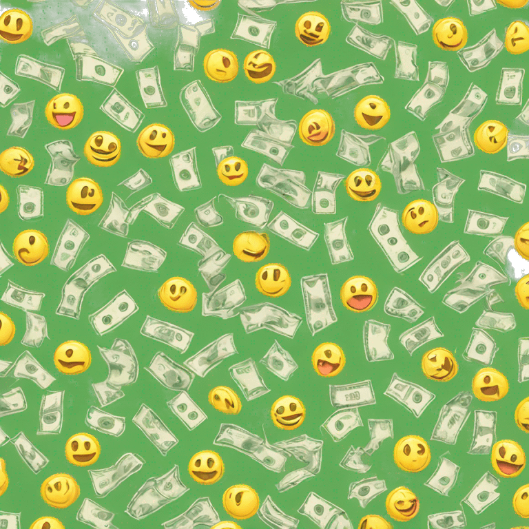 Pattern with dollars emoji