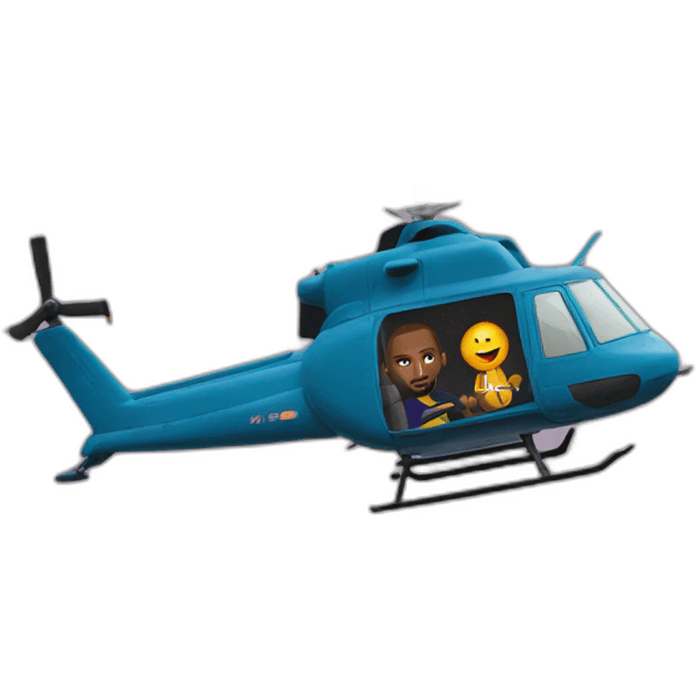 Kobe Bryant in a helicopter emoji