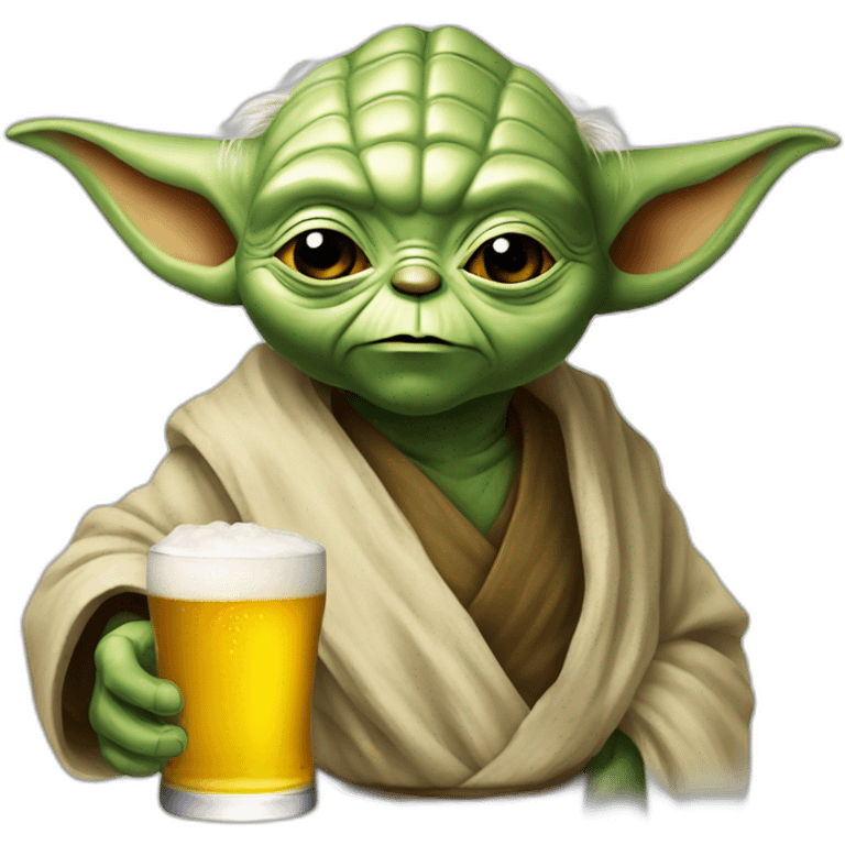 Yoda drink à beer  emoji