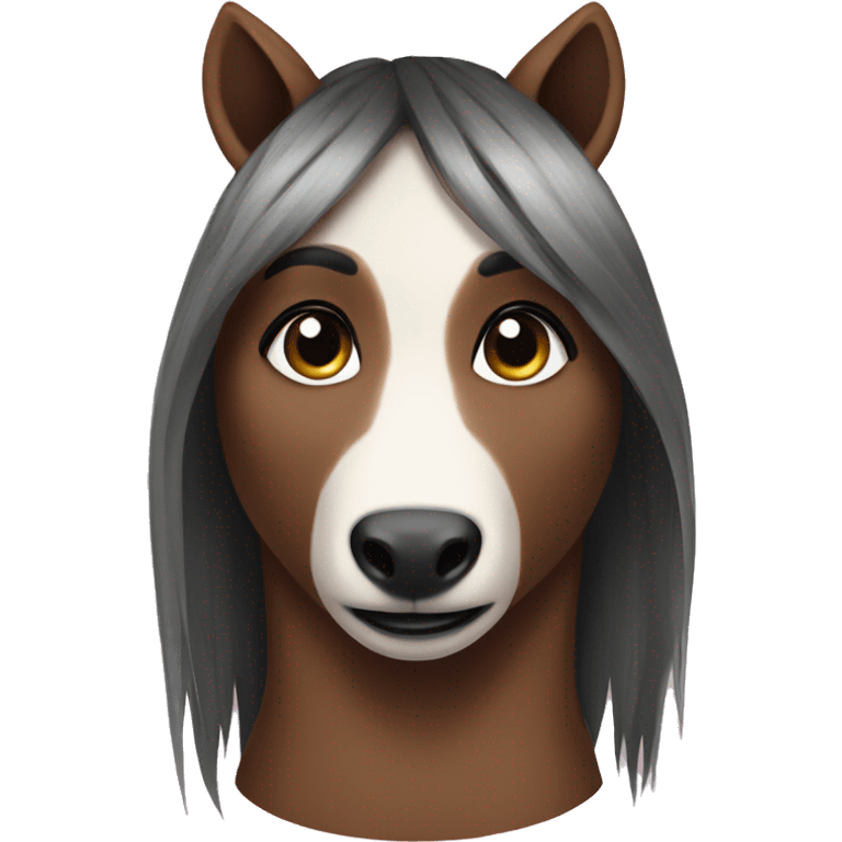 Horse raccoon girl hybrid emoji