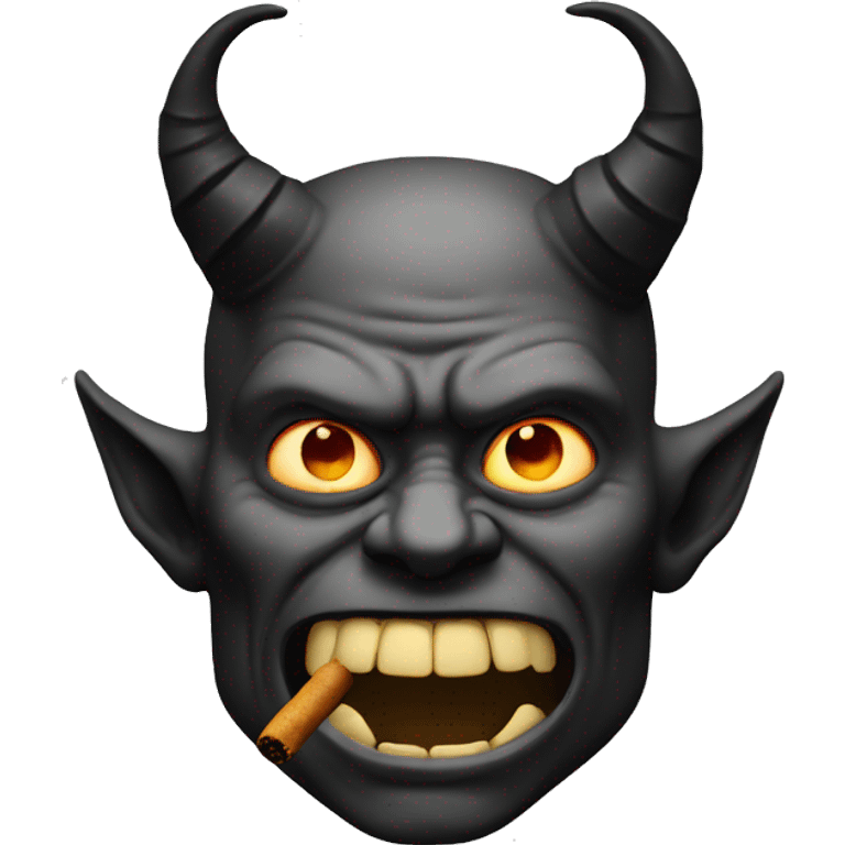 Demon smoking emoji