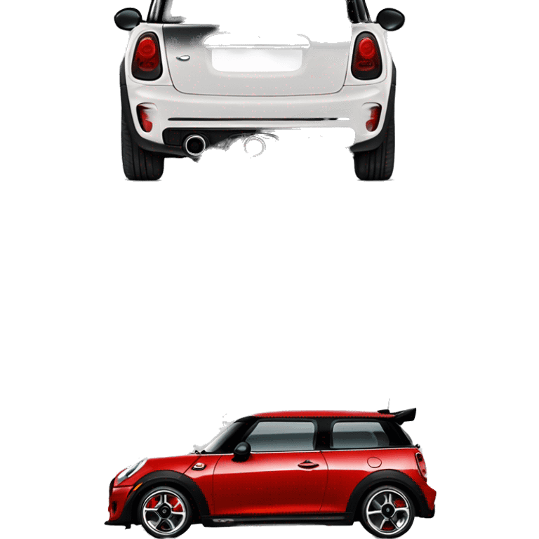 Red mini cooper John Cooper works edition with black rims emoji