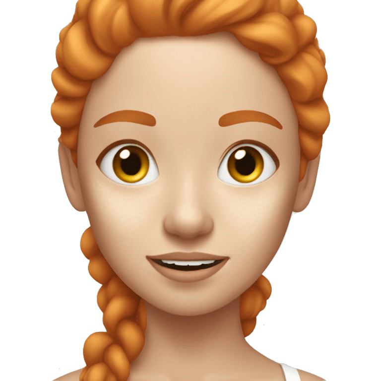 ginger girl doing skincare emoji