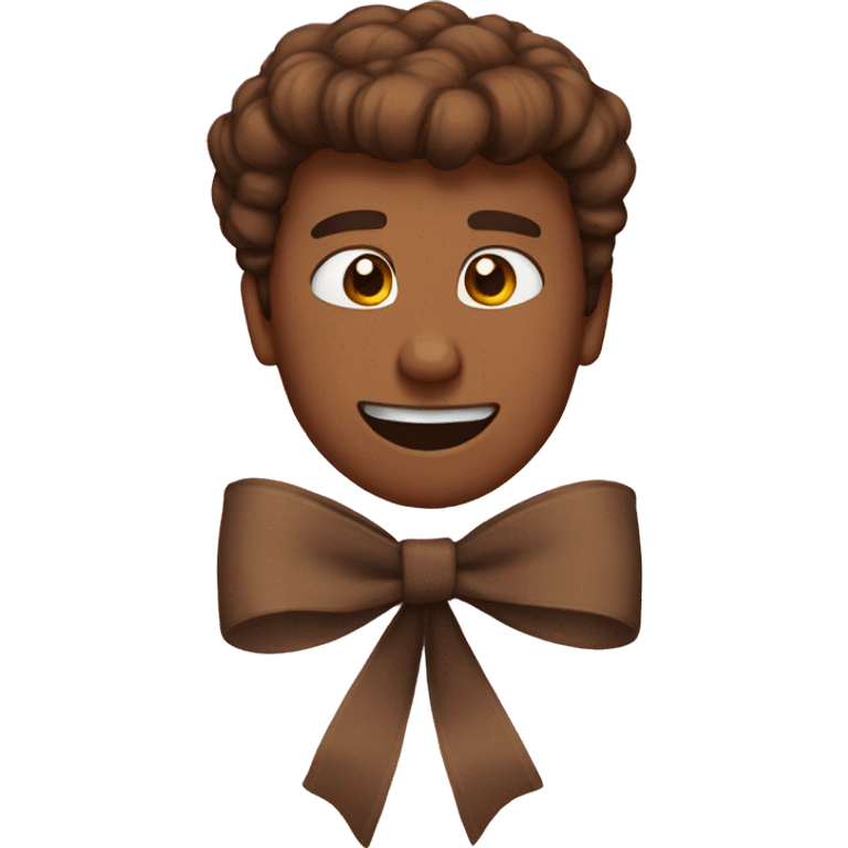 Brown bow  emoji