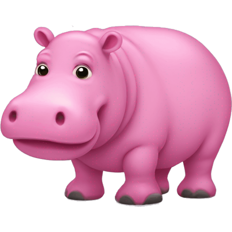 Pink hippo emoji