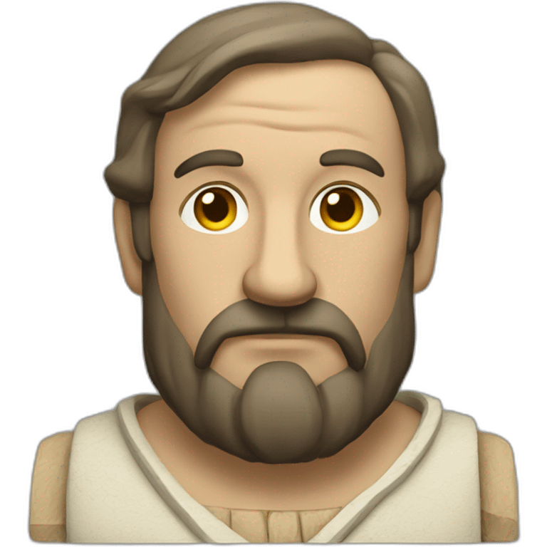 medieval innovator, thinking, concentrated, torso emoji