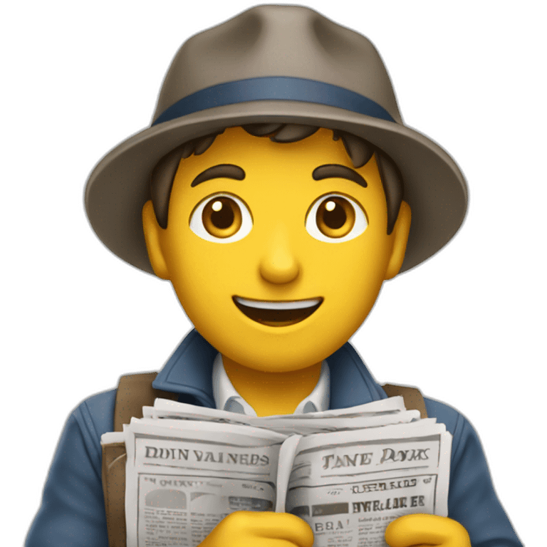 A newsboy selling a newspapers emoji