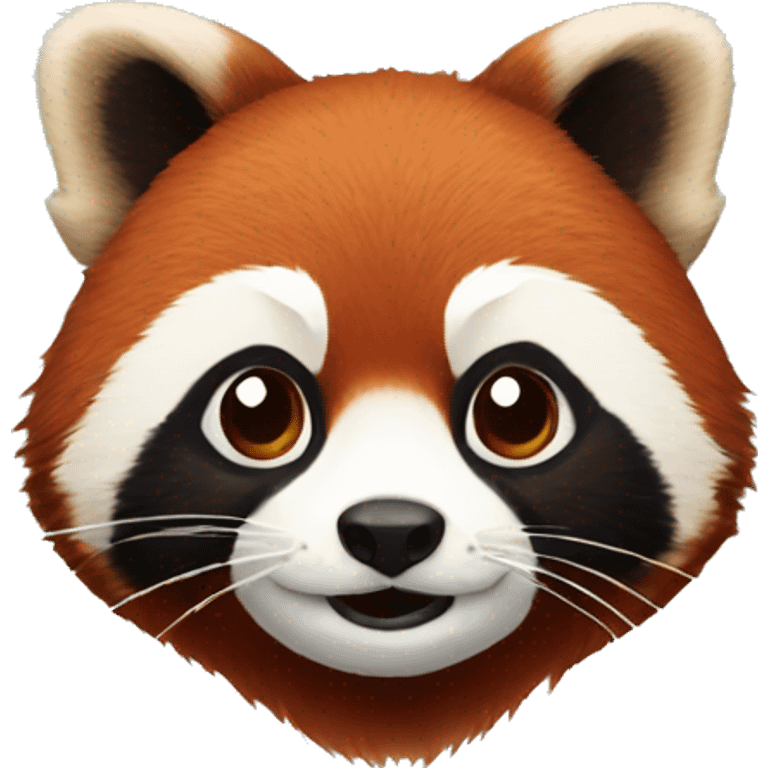 Stating red panda emoji