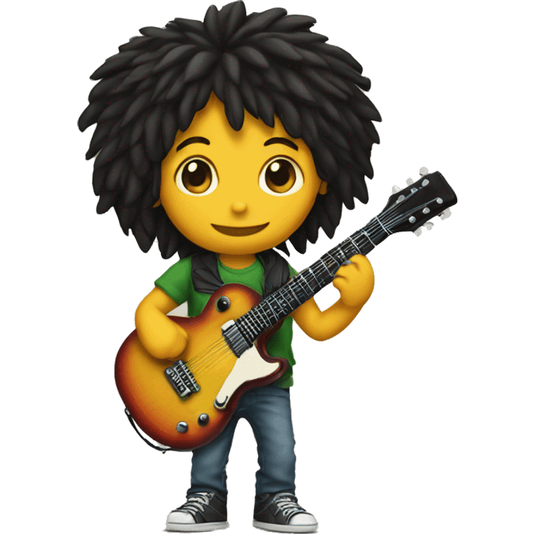 body Bob marley kid with guitar emoji