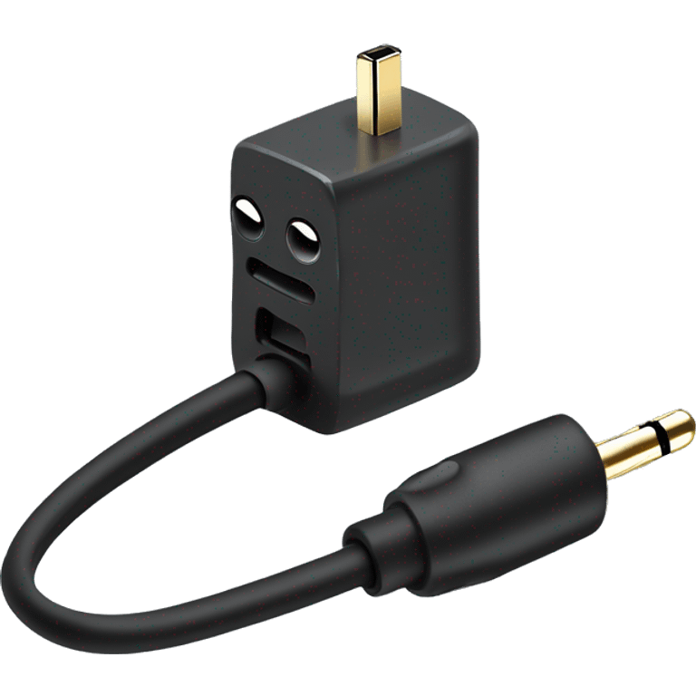 stereo adapter mini jack to big jack for headphones cable emoji