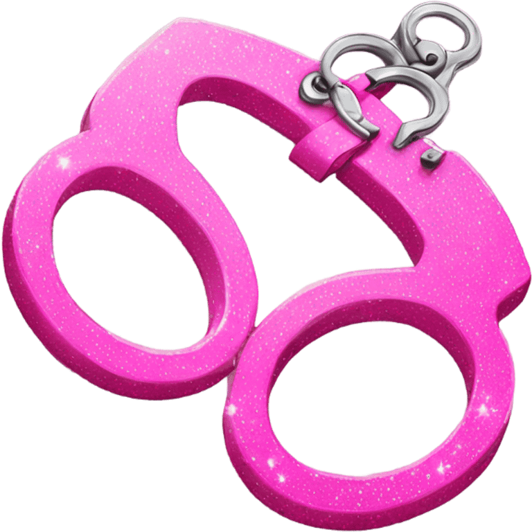 Pink handcuffs with glitter  emoji