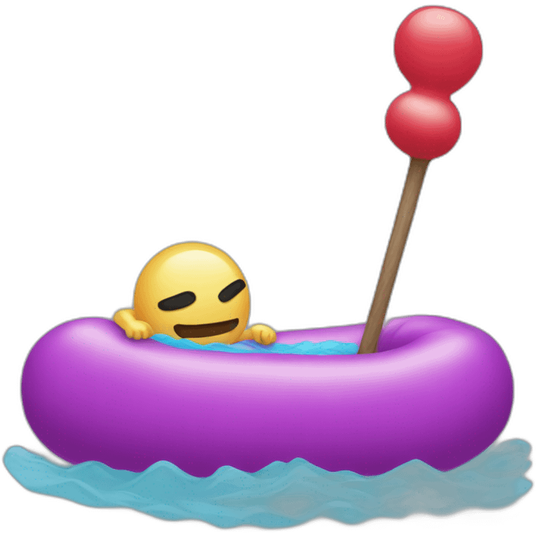 arm floatie on stick figure emoji