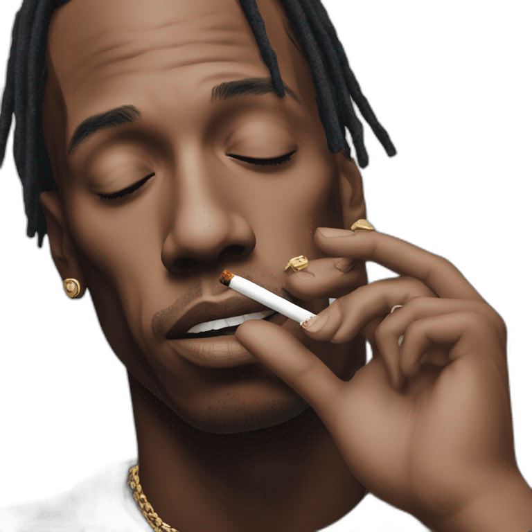 travis scott smoking a blunt emoji