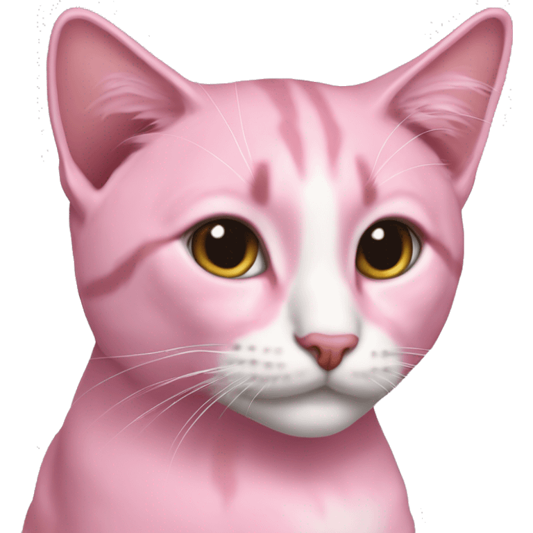 Pembe kurdelesi olan kedi  emoji