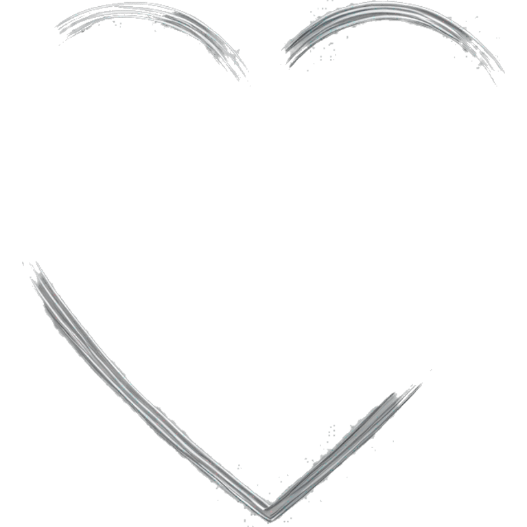 Silver barred wire heart outline emoji