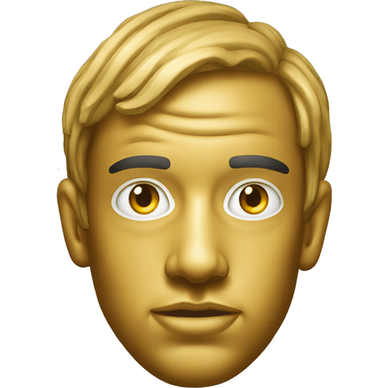 golden inflatable sculpture travis scott head emoji