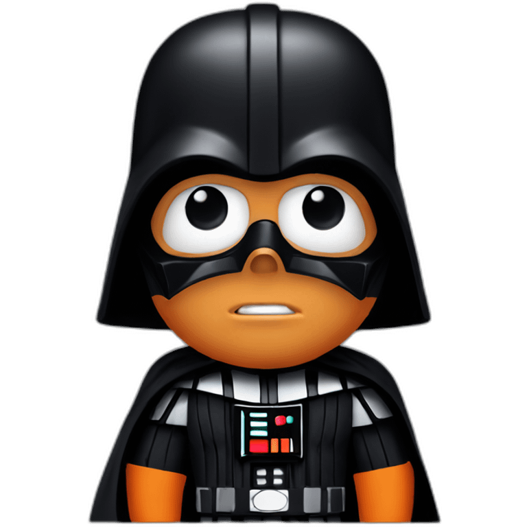 Donald trump with short orange hair in darth vader outfit emoji