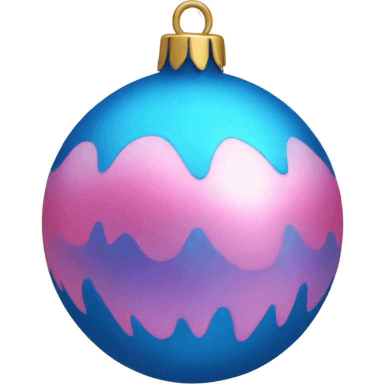 blue pink bauble emoji