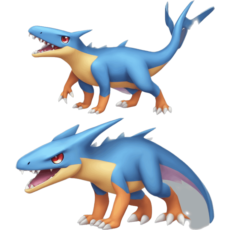 Latios-Sharpedo-Charmeleon-Gible-Gabite-Larvitar-Fakémon-Pokémon-Fusion Full Body emoji