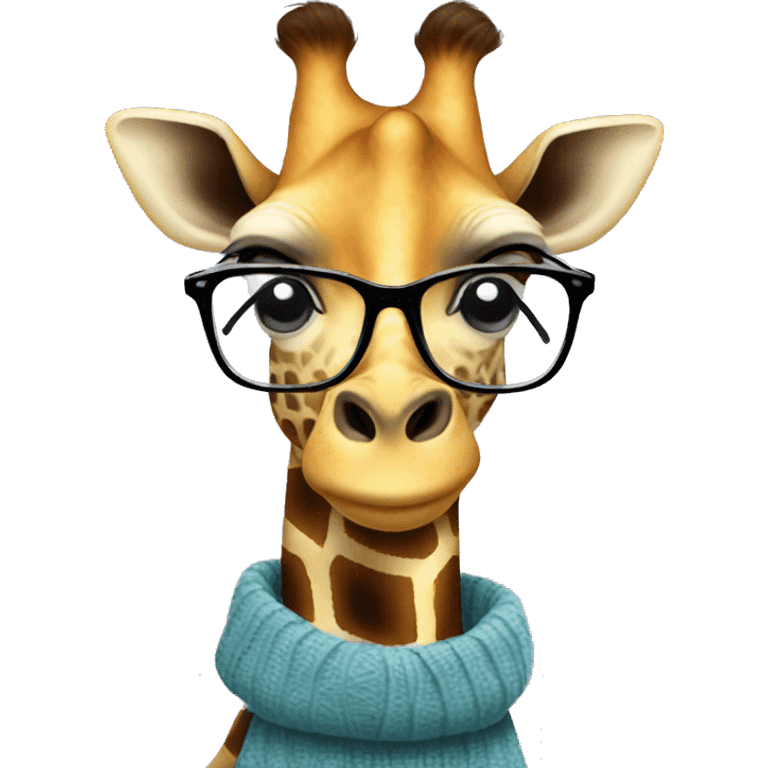 giraffe with glasses emoji