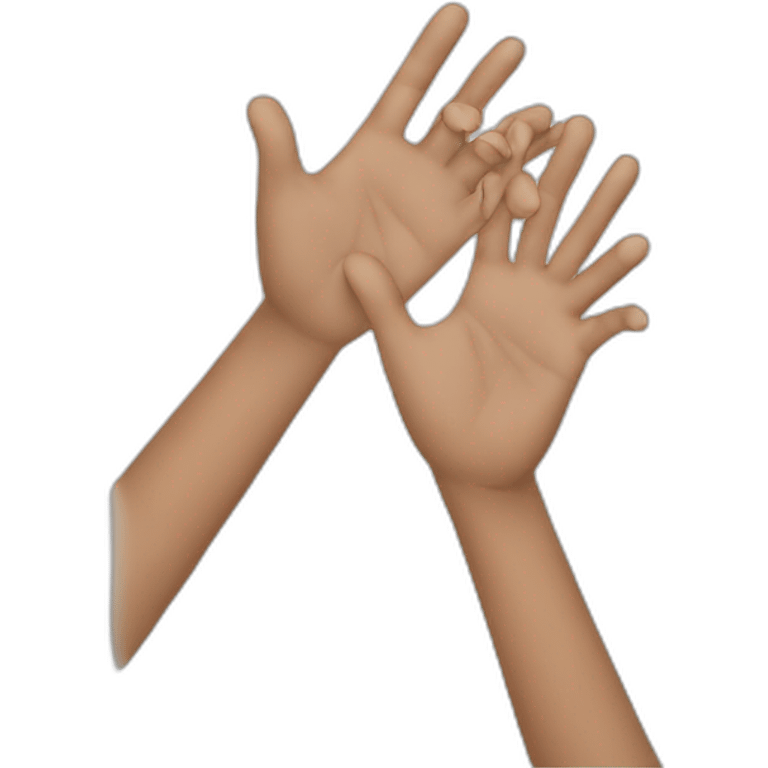 two hands doing () emoji