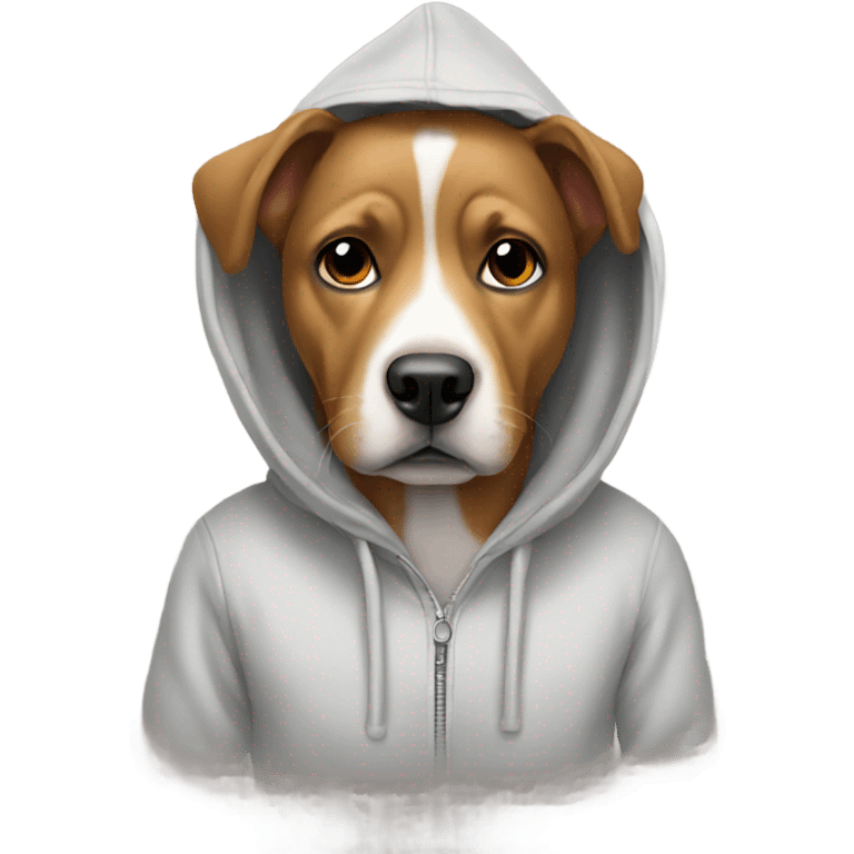 Dog wearing a hoodie emoji