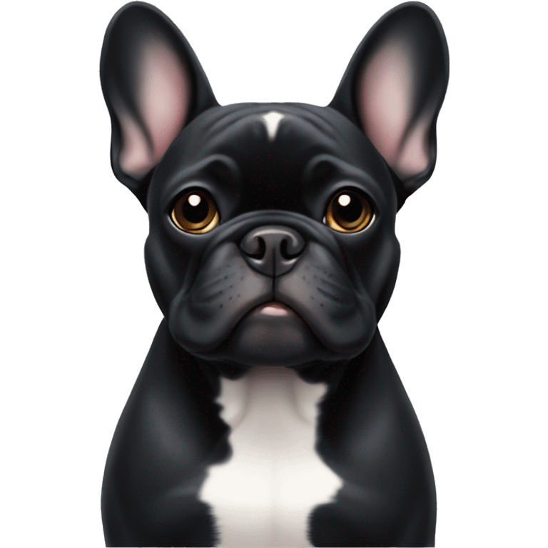 Black French bulldog  emoji