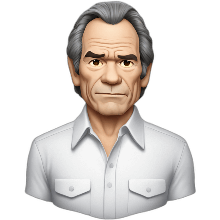 actor tommy lee jones cartoon wearing shirt emoji